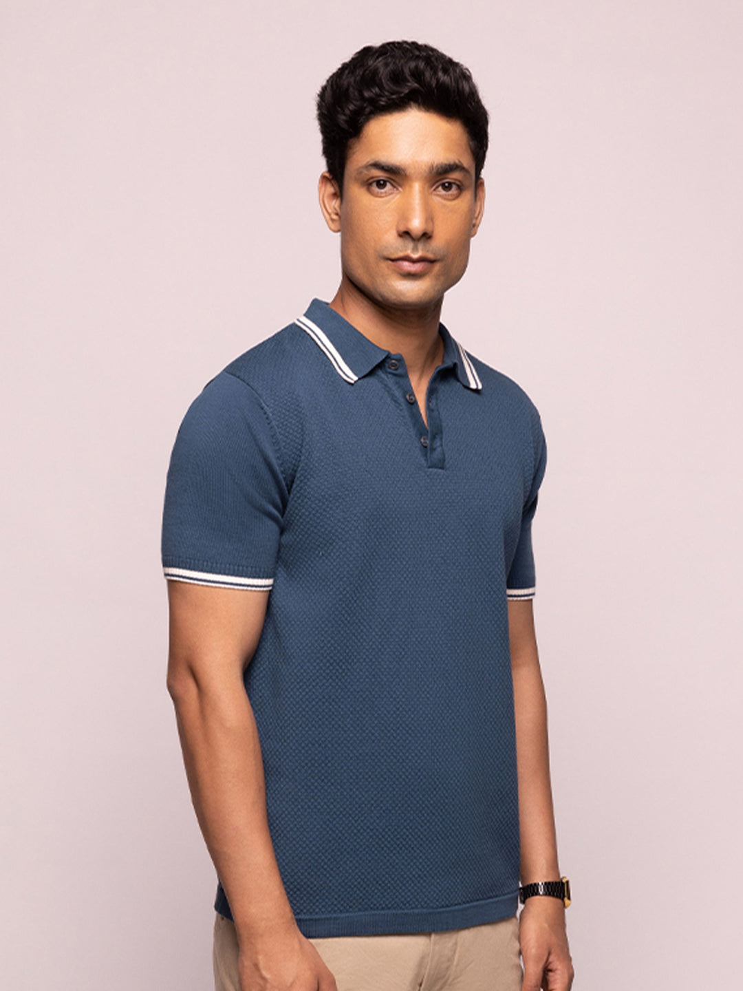 Bombay High Men's Premium Cotton Knit Polo T-Shirt